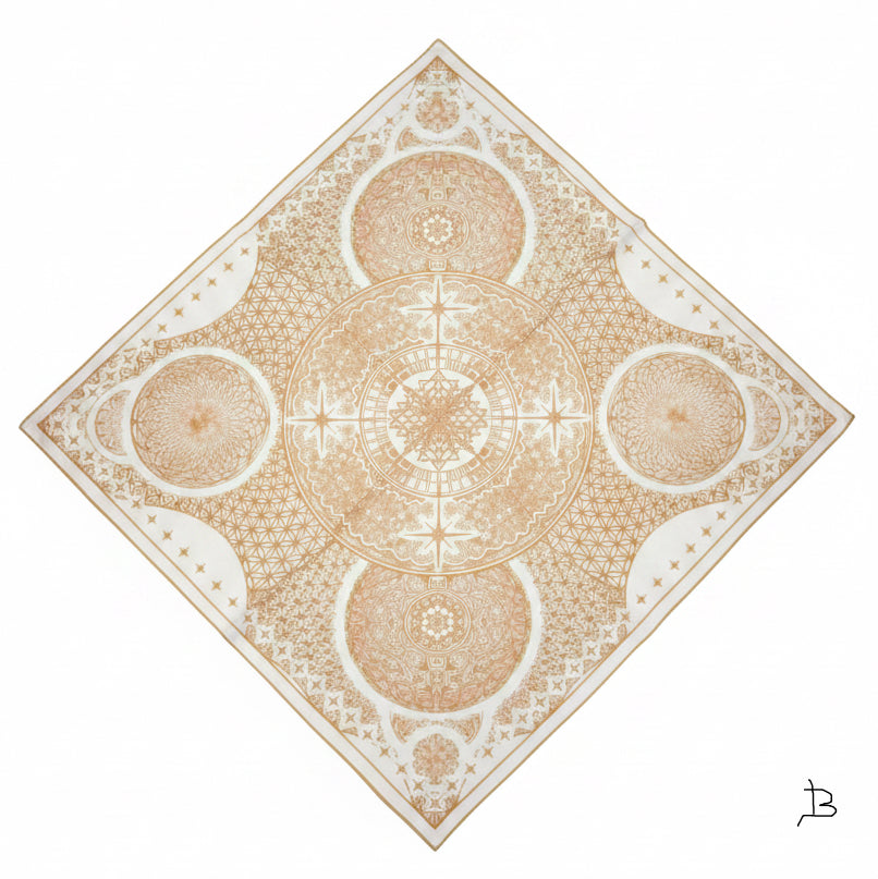 Shipibo Moon - Crystal Infused Bandana | Altar Cloth