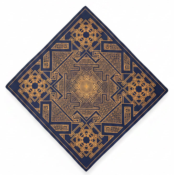 Tribal Geometry - Crystal Infused Bandana | Altar Cloth