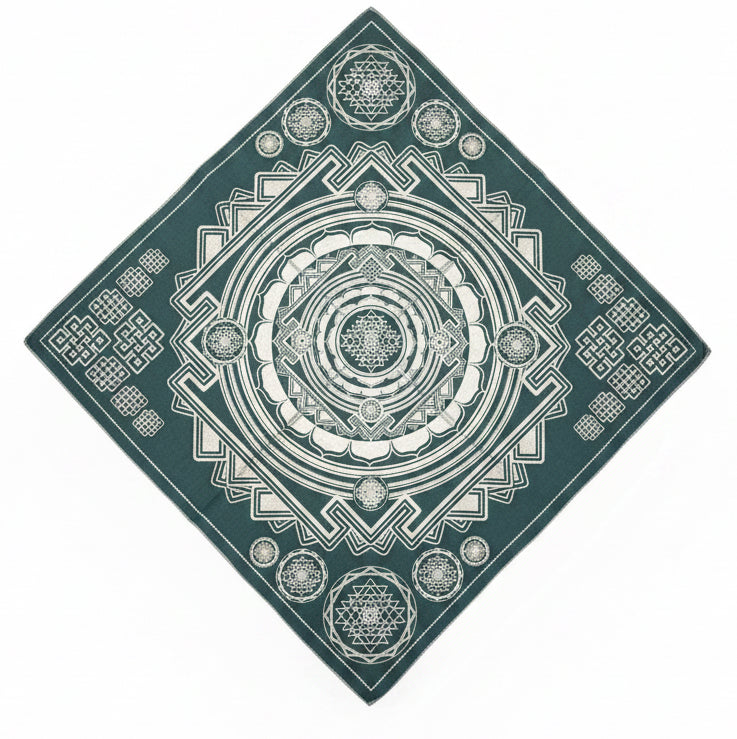 Sri Yantra - Crystal Infused Bandana | Altar Cloth